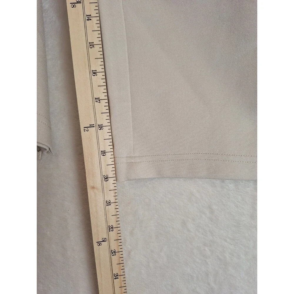 Belle Kim Gravel Petite Crop Ponte Pants Tan Womens 10 Pull On Pockets